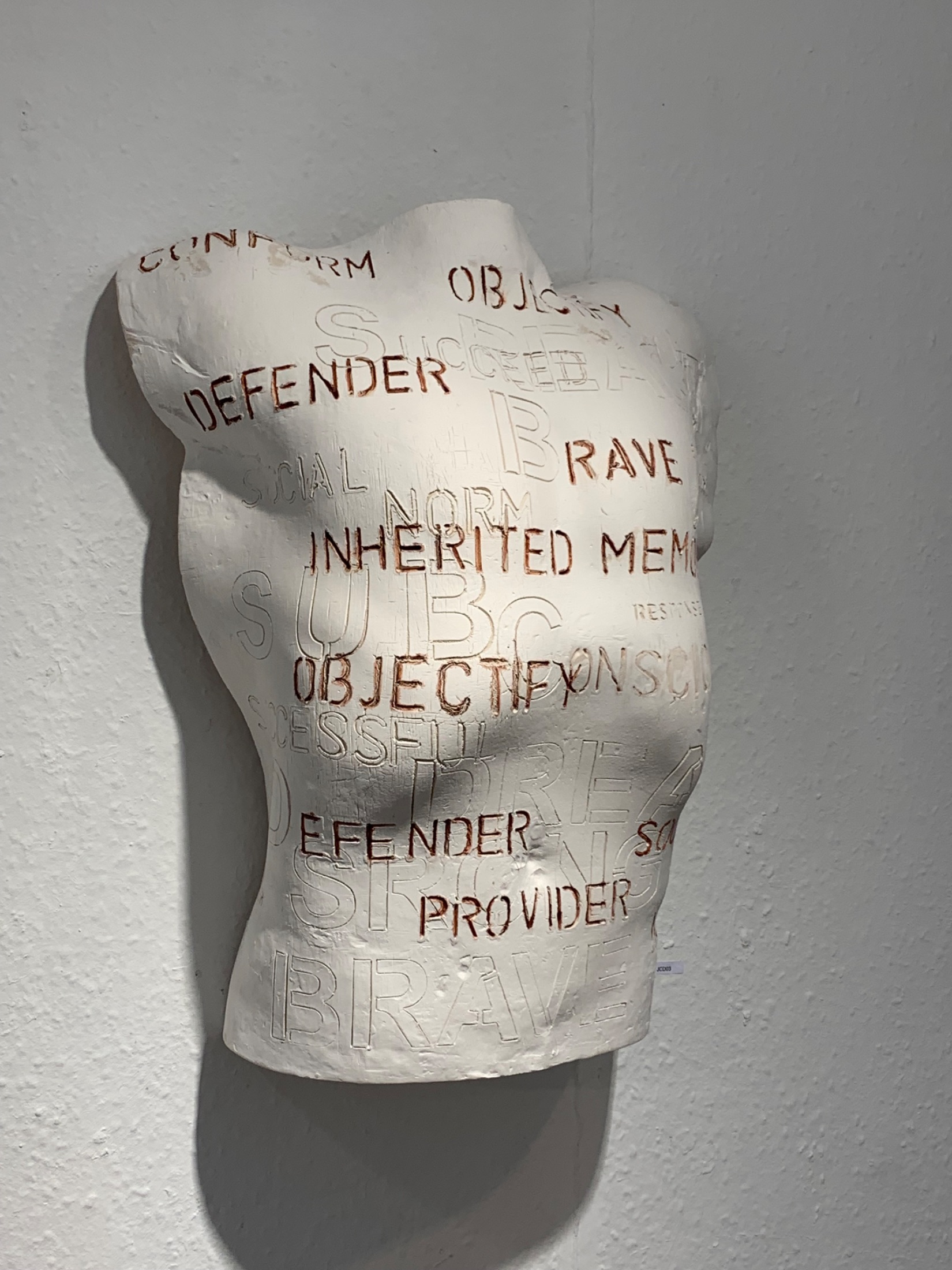Male Torso with text